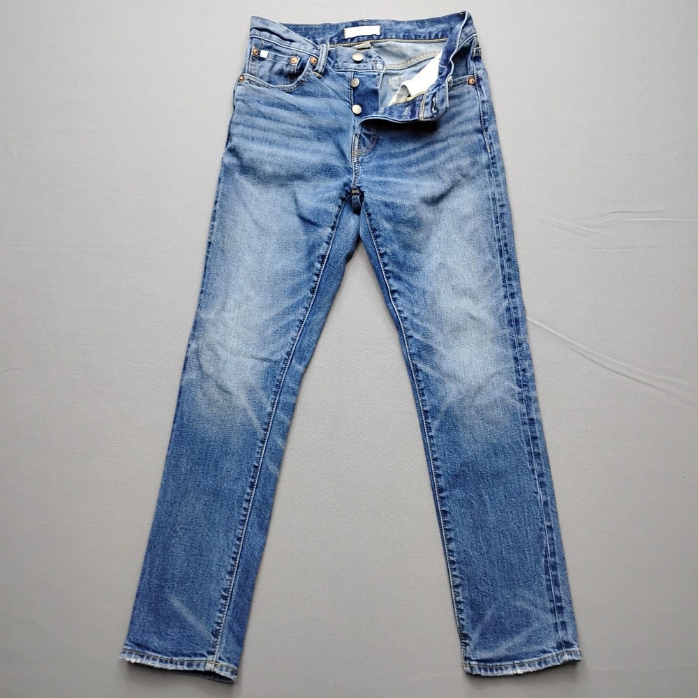 AE77 Classic Selvedge Jeans Mens 27x30 Blue Denim Button Fly
